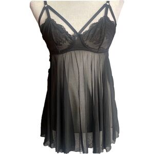 Maidenform Black Lace Lingerie Dress